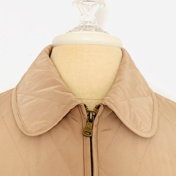 Talbots Diamond Quilted Jacket Tan Sz LP GUC - Picture 3 of 9